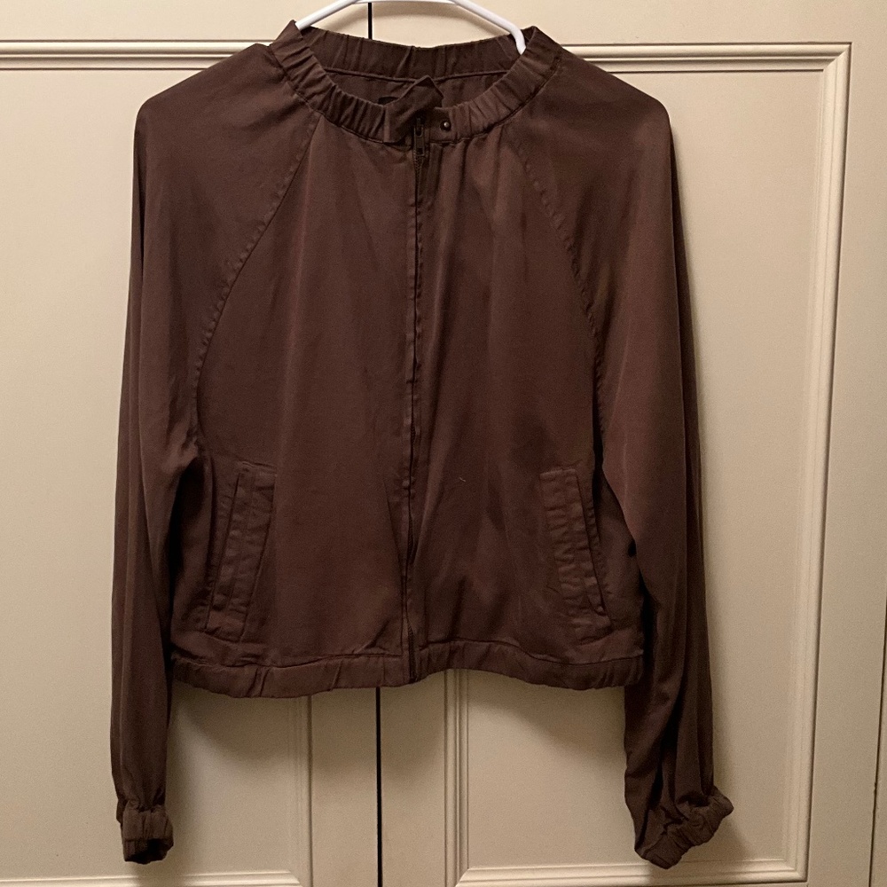 NWT Brown Cotton Grunge Jacket Size Small